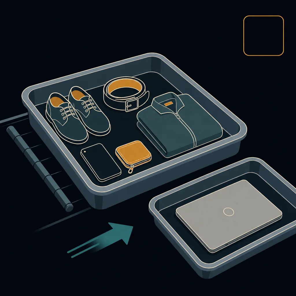 How to prep electronics in the security bin