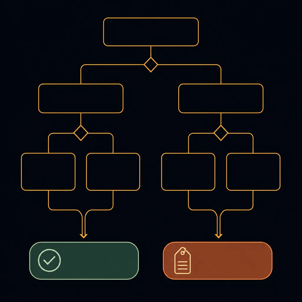 Decision flow for avoiding checked bag fees