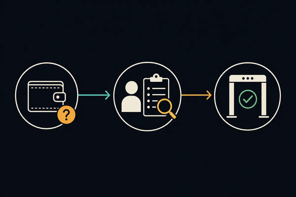 Flowchart of the identity verification path for flying without a photo ID